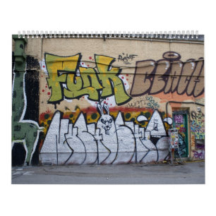 Graffitis At Donaukanal Vienna Austria  Calendar