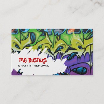 Graffitit Removal Business Card by CHACKSTER at Zazzle