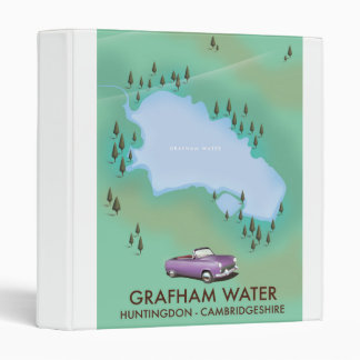 Grafham Water Huntingdon Cambridgeshire Map 3 Ring Binder