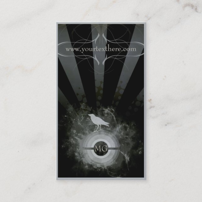 Grafitti Burst Crow Grunge Artist Business Card (Front)