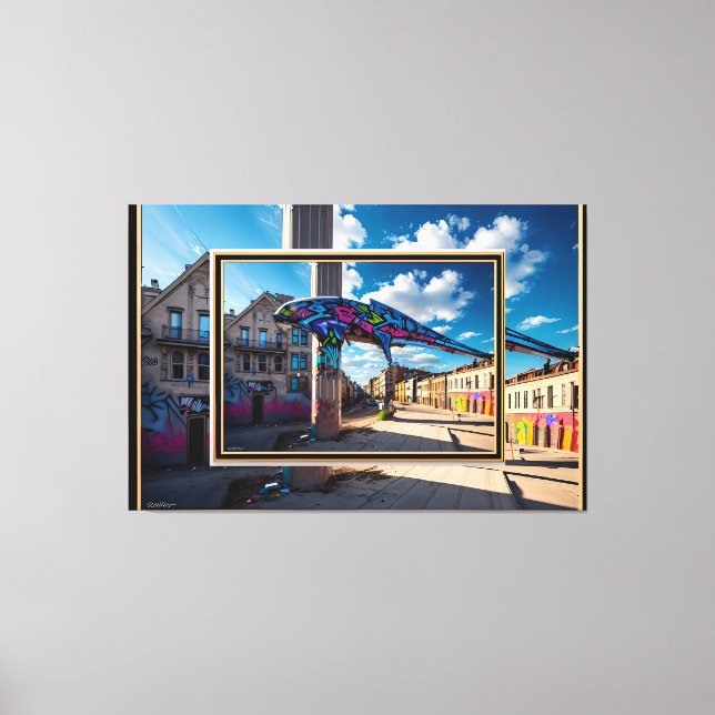 Grafitti City Canvas Print (Front)