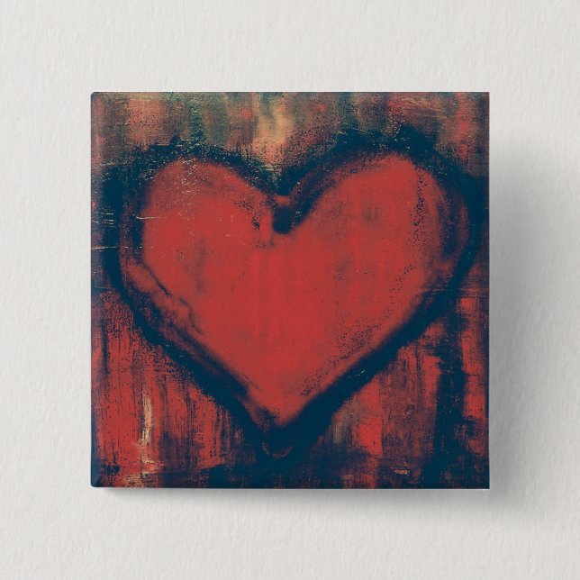 Grafitti Heart Art Button (Front)
