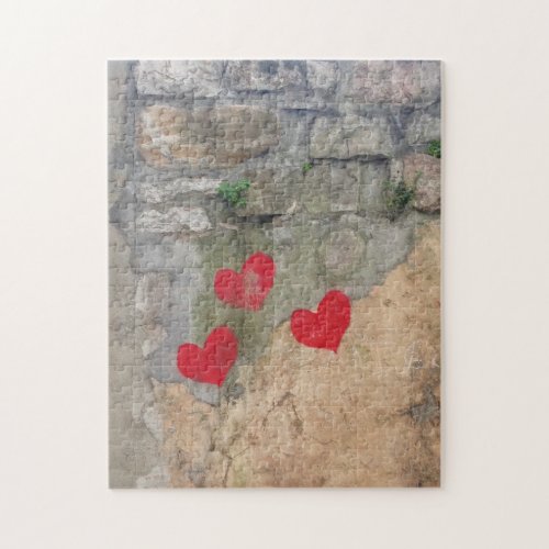 Grafitti Hearts Jigsaw Puzzle