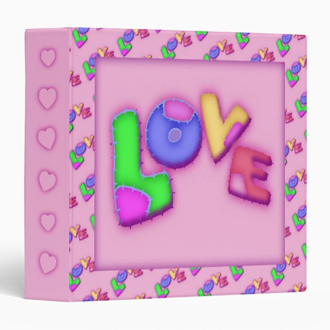 Grafitti Love Hearts Binder (Front/Spine)