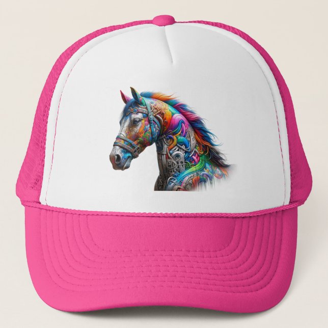 Grafity horse colorful trucker hat (Front)
