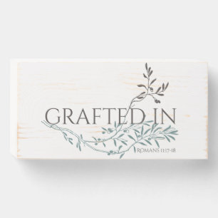Grafted In Messianic Art Wooden Box Sign