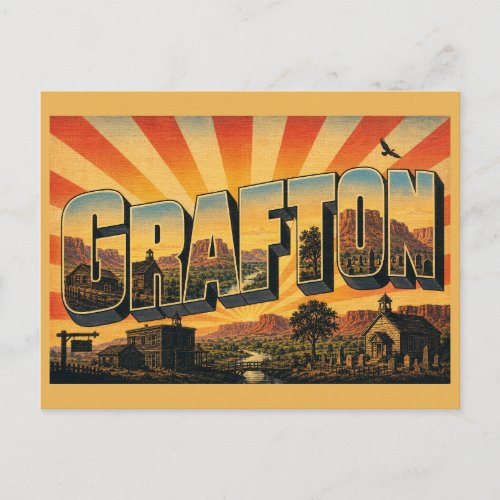 Grafton Ghost Town UT River Red Cliffs Art Postcard