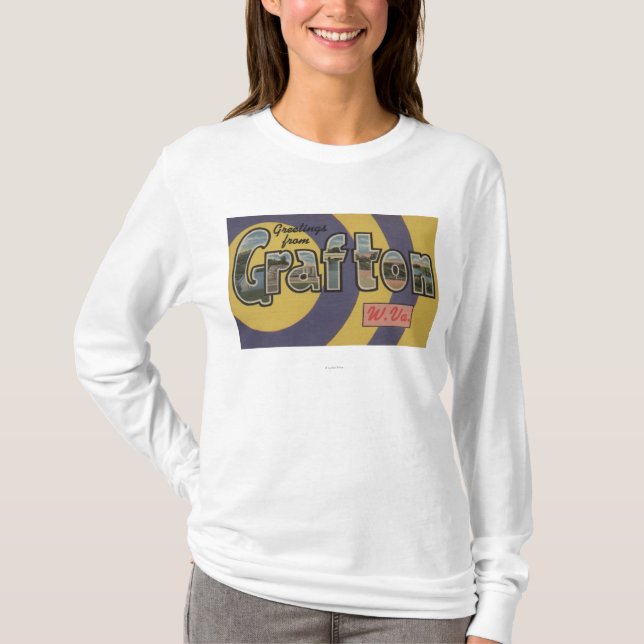Grafton, West Virginia - Large Letter Scenes T-Shirt (Front)
