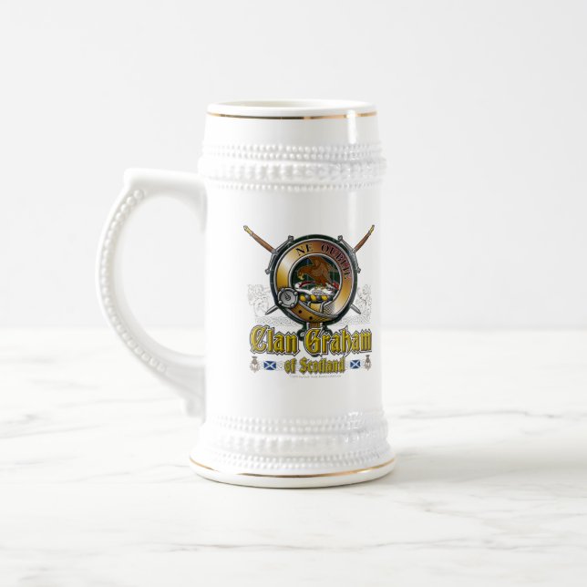 Graham Clan Badge Beer Stein (Left)