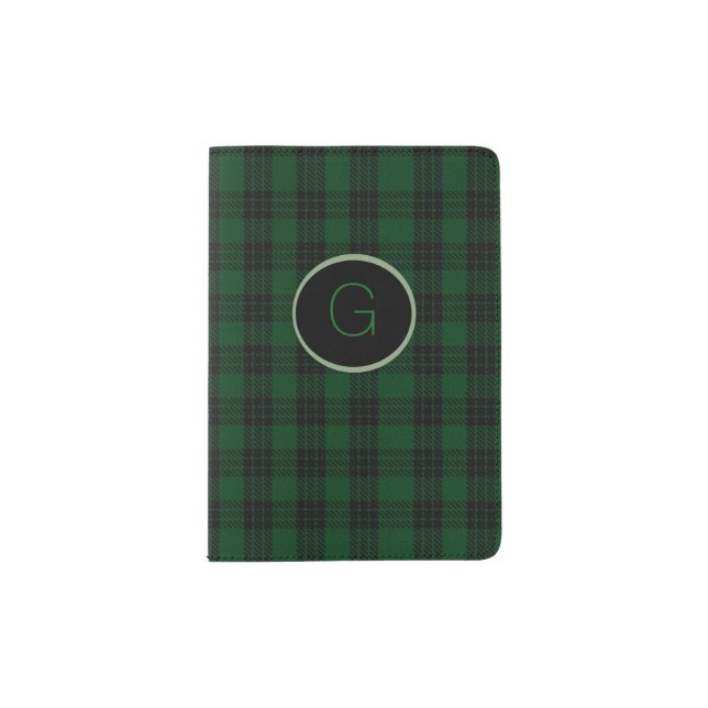 Graham Clan Plaid Personalized Passport Holder (Front)