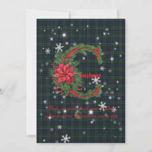 Graham Monteith Modern Scottish Tartan Christmas Holiday Card