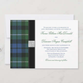 Graham of Montrose Ancient Tartan Celtic Wedding Invitation