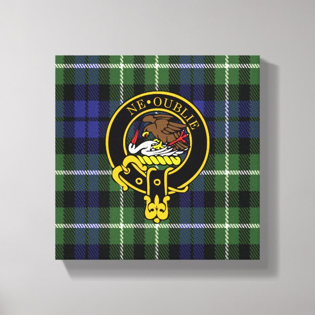 Graham Scottish Crest and Tartan Canvas print (Front)