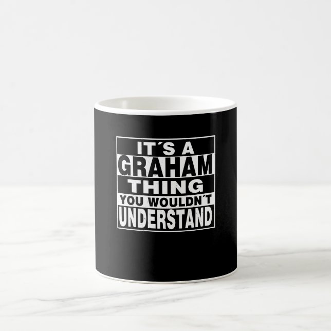 GRAHAM Surname Personalized Gift Coffee Mug (Center)