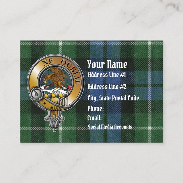 Graham Tartan & Badge Business Card (Front)