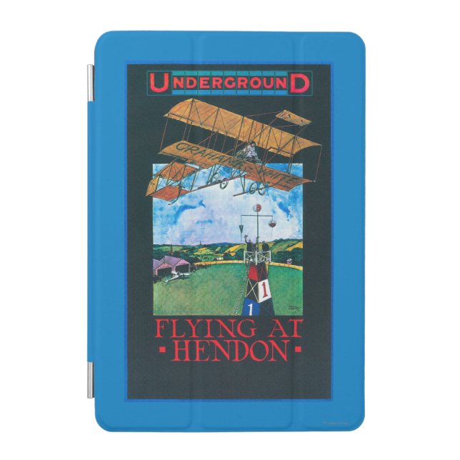 Grahame-White And Plane over Aerodrome Poster iPad Mini Cover (Front)