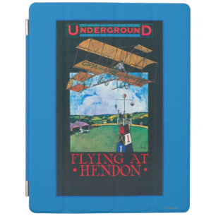Grahame-White And Plane over Aerodrome Poster iPad Smart Cover