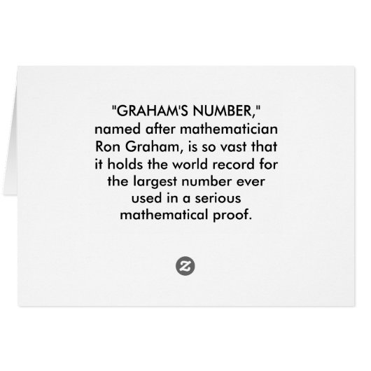 "GRAHAM'S NUMBER" (Back Horizontal)