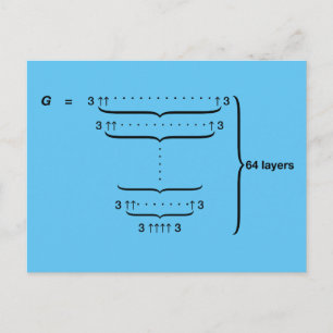 "GRAHAM'S NUMBER" POSTCARD