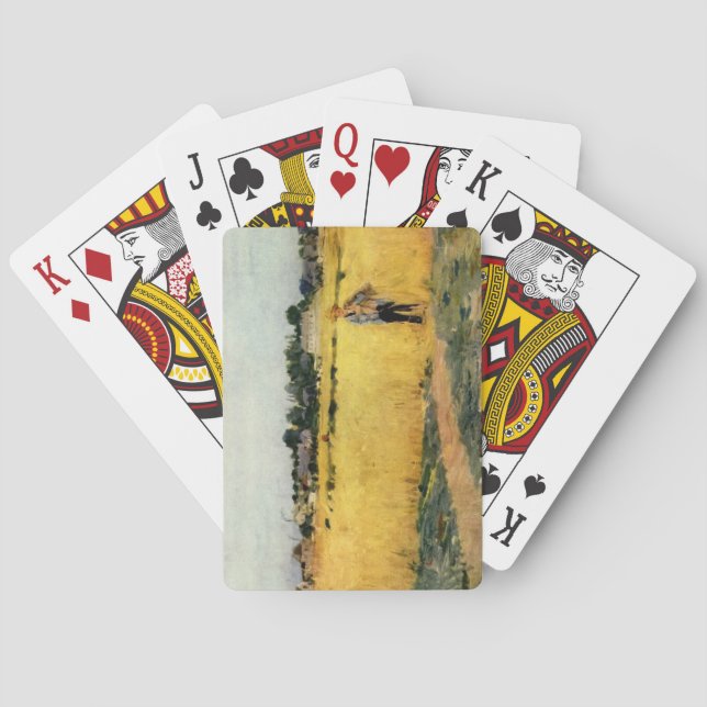 Grain Field (by Berthe Morisot) Poker Cards (Back)