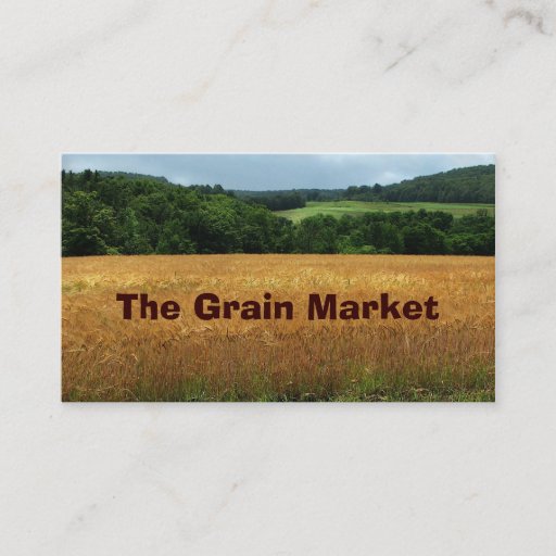Customizable Grain Market Business Card Templates
