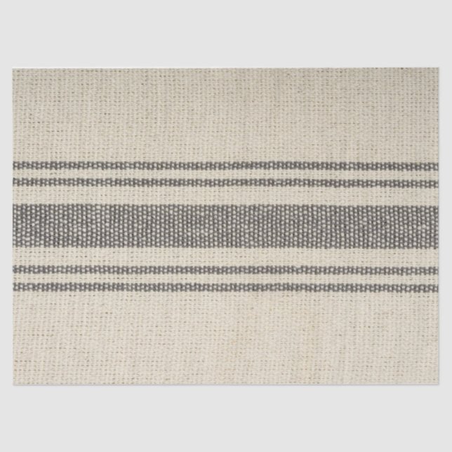 Grain sack stripe blue tissue paper (Front)