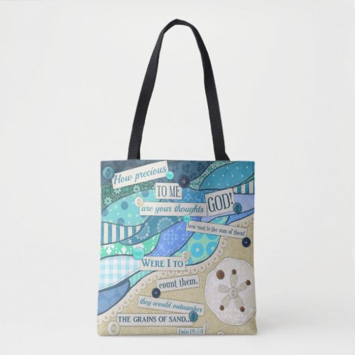 Grains of Sand Scripture Beach Tote Bag