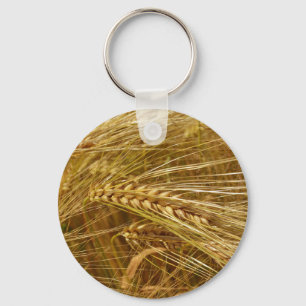 Grains of wheat in the field. It’s Harvest Time! Keychain