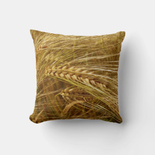 Grains of wheat in the field. It’s Harvest Time! Throw Pillow
