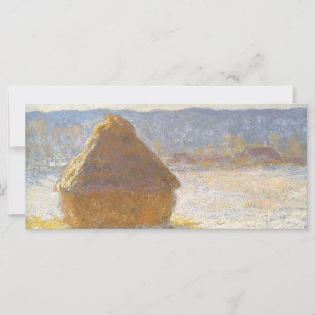 Grainstack in Morning, Snow Effect by Claude Monet (Front)