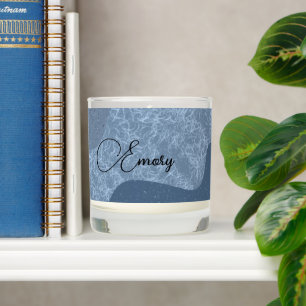 Grainy Blue Abstract Pattern  Scented Candle