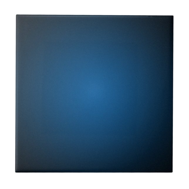 Grainy Blue-Black Vignette Ceramic Tile (Front)