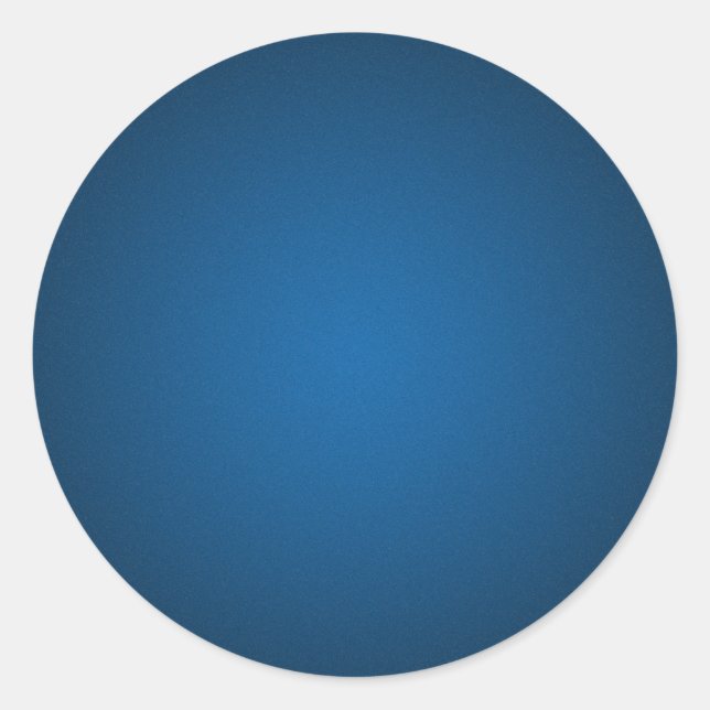 Grainy Blue-Black Vignette Classic Round Sticker (Front)
