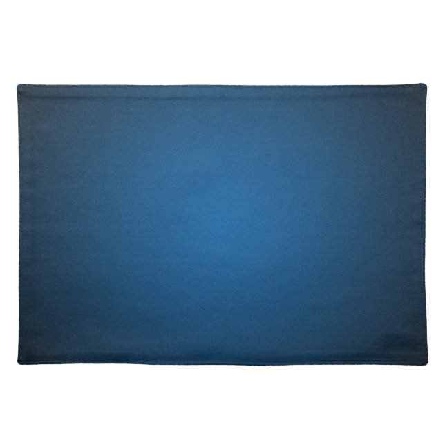 Grainy Blue-Black Vignette Cloth Placemat (Front)
