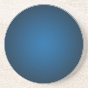 Grainy Blue-Black Vignette Drink Coaster