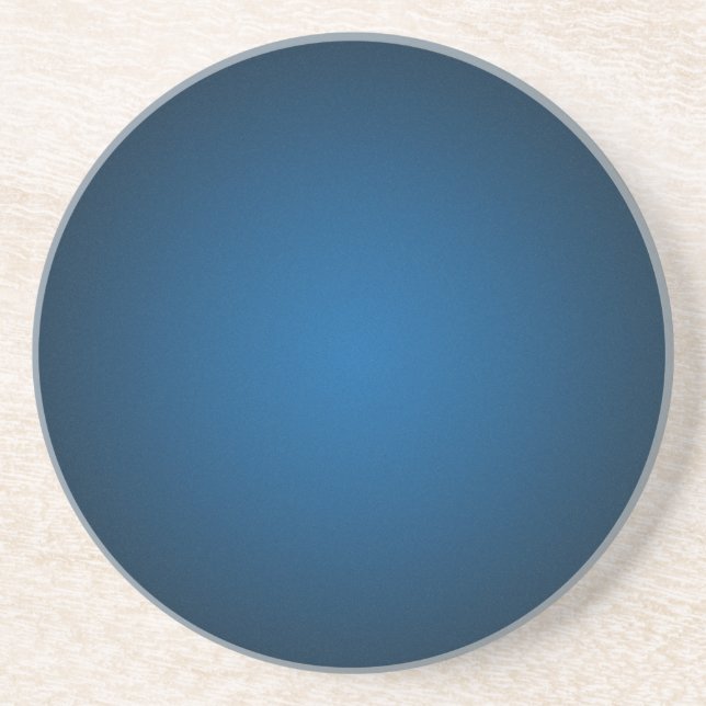Grainy Blue-Black Vignette Drink Coaster (Front)