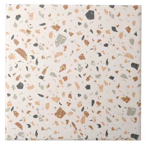 Grainy colored terrazzo texture seamless pattern  ceramic tile