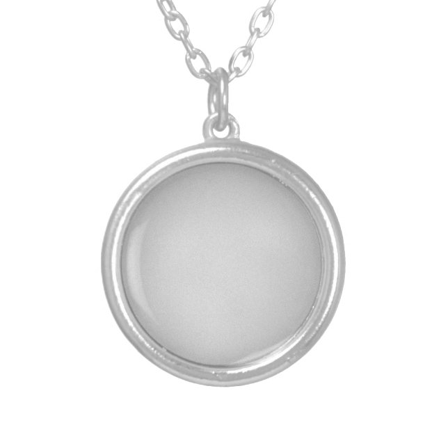 Grainy Gray Artsy Background Silver Plated Necklace (Front)