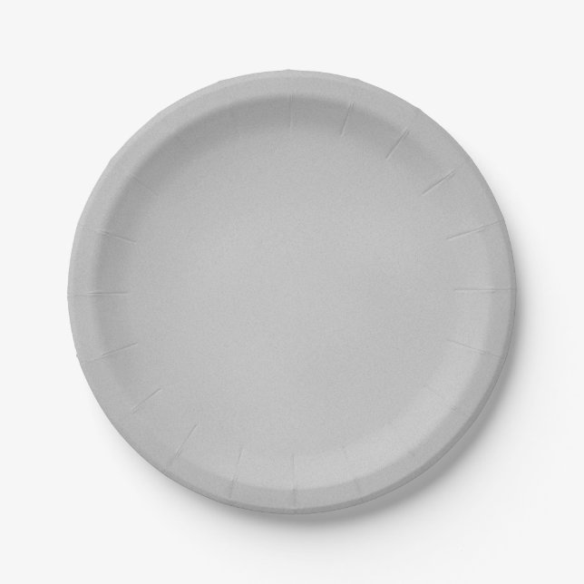 Grainy Gray Artsy Texture Paper Plates (Front)