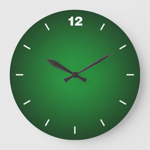 Grainy Green_Black Ombre Vignette Large Clock