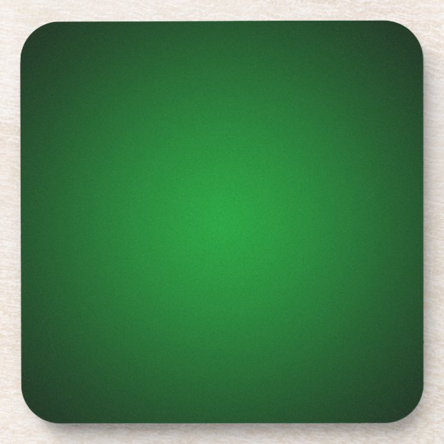 Grainy Green-Black Vignette Beverage Coaster (Front)