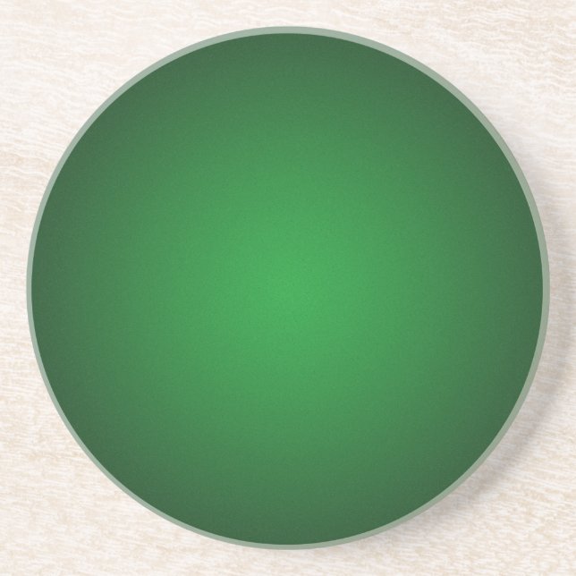 Grainy Green-Black Vignette Drink Coaster (Front)