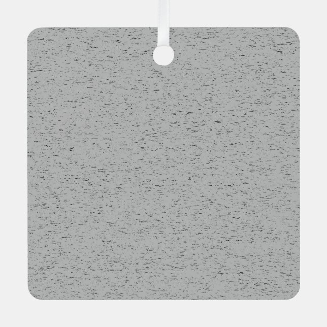 Grainy Plain Grey Color Design  Metal Ornament (Front)