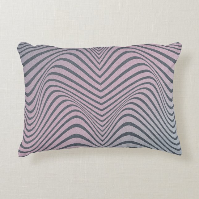 Grainy psychedelic background. Zebra stripe patter Accent Pillow (Front)