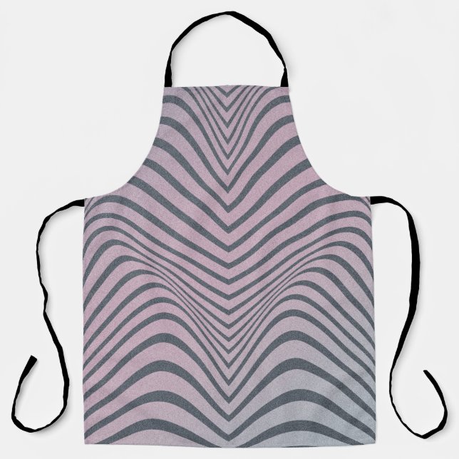 Grainy psychedelic background. Zebra stripe patter Apron (Front)