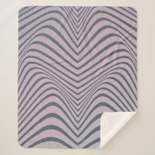 Grainy psychedelic background. Zebra stripe patter Sherpa Blanket