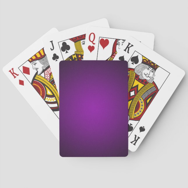 Grainy Purple-Black Vignette Poker Cards (Back)