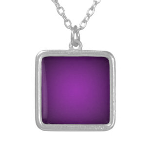 Grainy Purple-Black Vignette Silver Plated Necklace