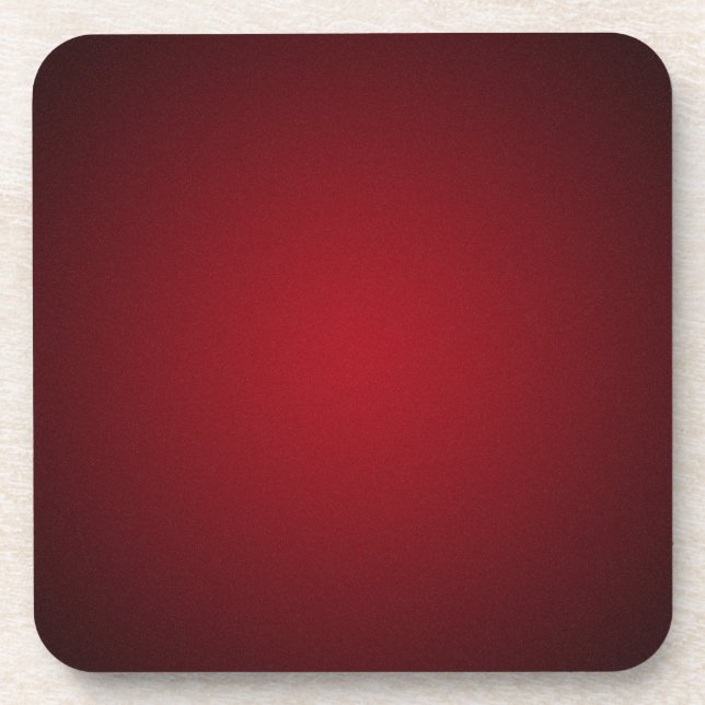 Grainy Red-Black Vignette Beverage Coaster (Front)