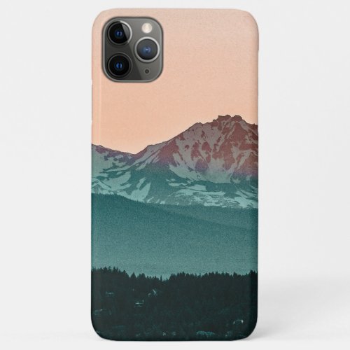 Grainy Sunset Mountain View  Orange Skies iPhone 11 Pro Max Case